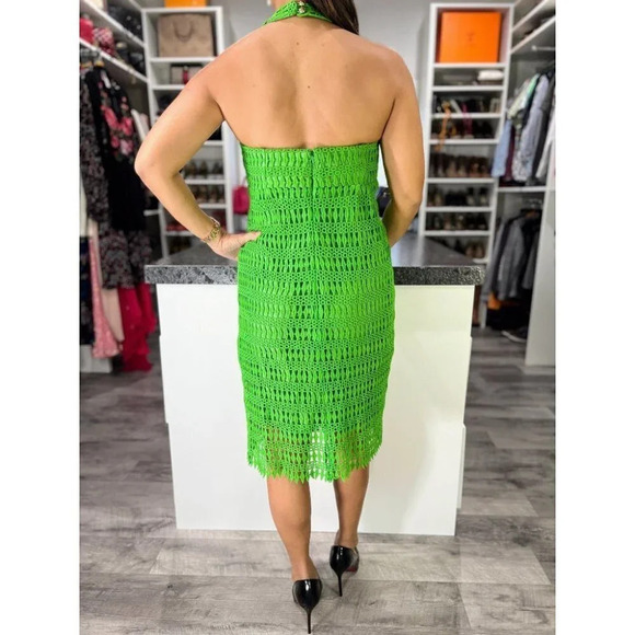 Shoshanna Strapless Green Crochet Embroidered Midi Dress $249 - Picture 7 of 12